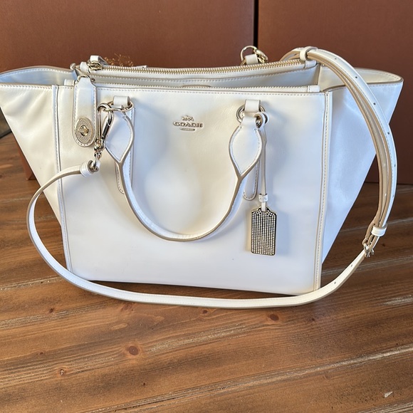 Coach Handbags - Coach Pave Crosby Carryall Handbag. Color- Light/Chalk.